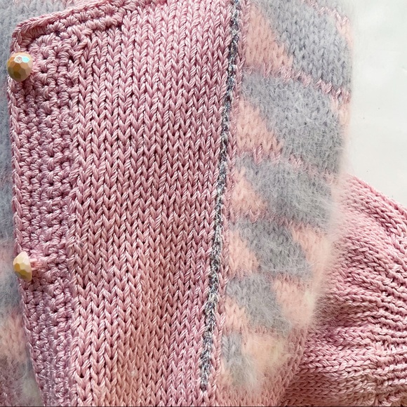 Vintage 1980’s Custom Knit Pink Two Piece Sweater and Skirt Set - Picture 8 of 15